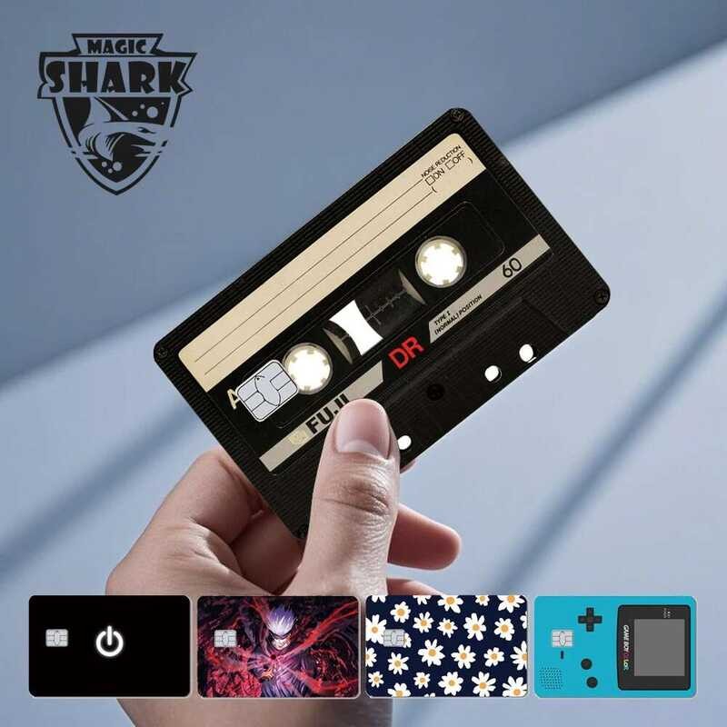 

Shark Magic Kawaii Anime Tape Pig Stiker Film Dreamy Penutup Kulit untuk Kartu Debit Kredit Kartu Ba