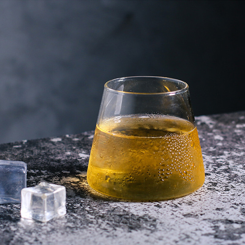 Gelas  Rumah tangga tinggi borosilikon wiski kaca transparan satu lapisan Fuji Gunung jus Antikminum