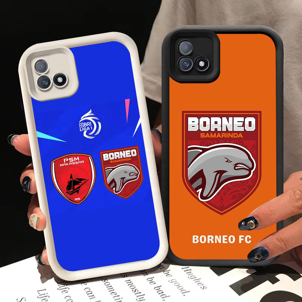 BI74 Borneo FC Casing untuk Realme C20A C20 C11 2021 Putih Hitam