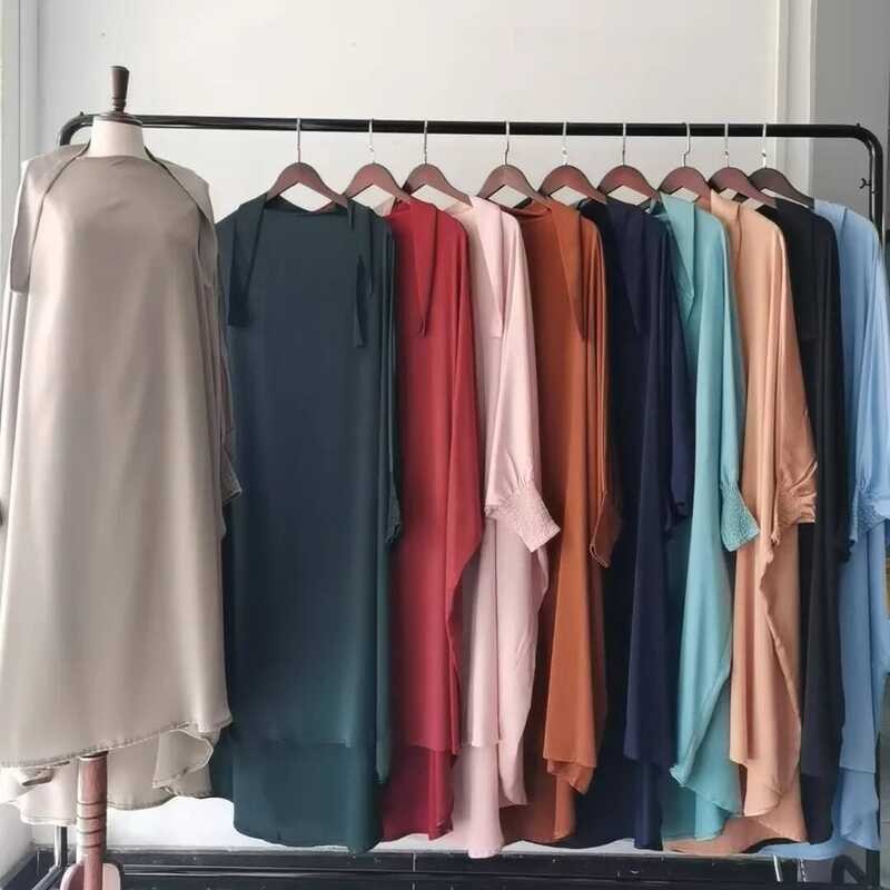 Khimar Gaun Panjang untuk Anak Perempuan Muslim Idul Fitri Djellaba Hijab Berkerudung Abaya Pakaian