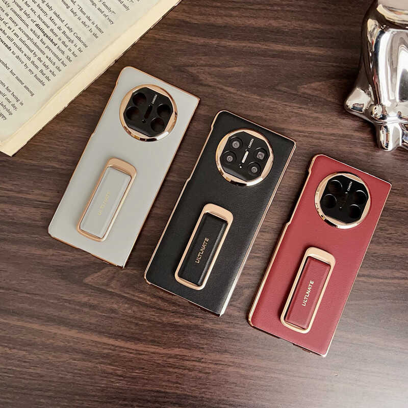 Casing Ponsel Kulit Asli Lipat Kompatibel Huawei X6 dengan Tali Pergelangan Tangan dan Dudukan Mate 