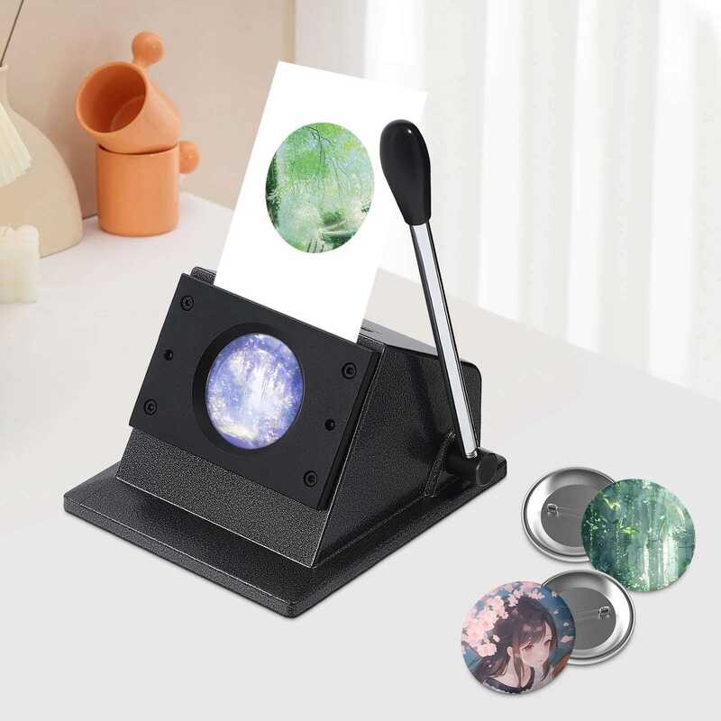 

Pemotong 38.5/58MM Lingkaran Kertas Lencana Manual DIY Alat Pemotong Grafis untuk Pembuatan Tombol