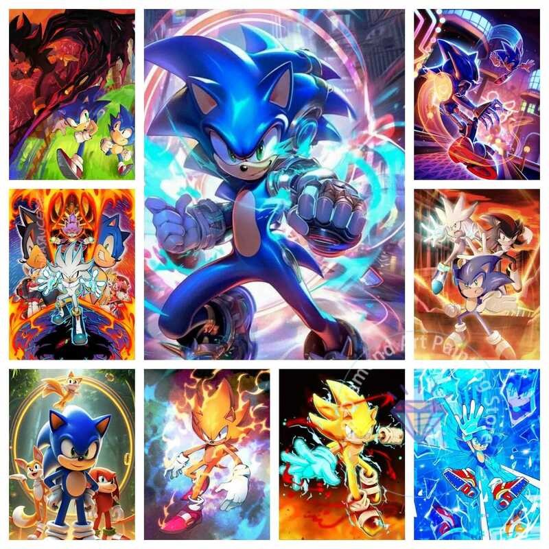 

Lukisan Kit S-Sonic-The Hedgehog-g 5D DIY Kartun Dia Bordir Seni Buatan Tangan Hadiah Indah Kerajina