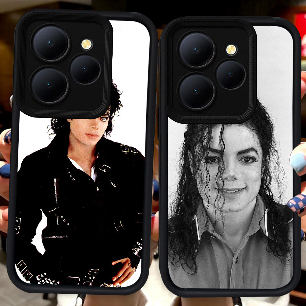 Hitam Casing untuk ITEL S23 RS4 A80 A50 P55 P65 A90 A70 5G City 100 H123 Michael Jackson
