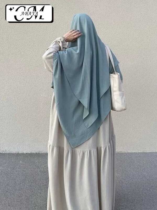 Wanita Musim Abaya Isam Arab Turban Putih Untuk Jubah Syal Turki Belakang Khimar Hijab Pakaian Wanit