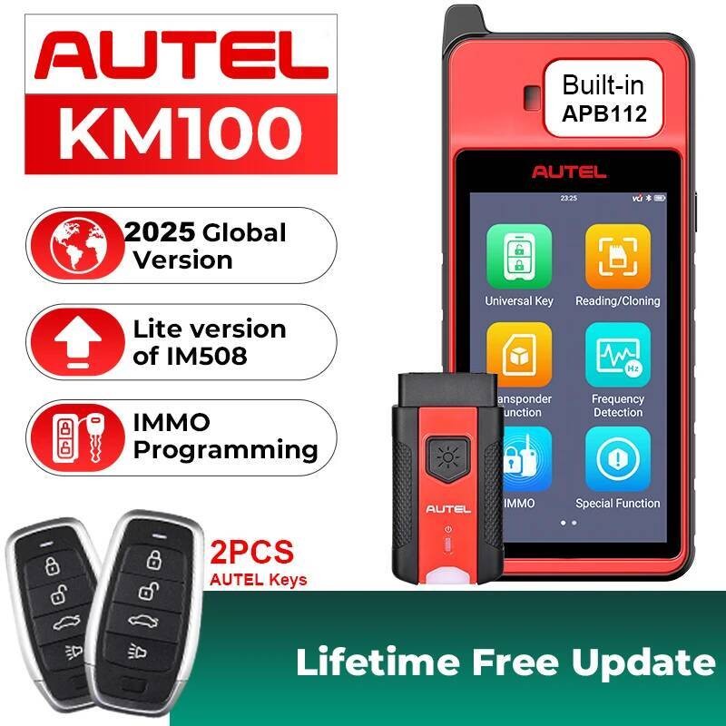 Autel MaxiIM KM100 Program Fob Alat Immobilizer Pembuatan Kunci IMMO Pembelajaran Chip Baca Tulis Kl