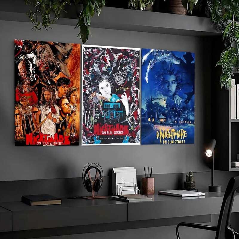 

Klasik Poster Vintage Film A Nightmare On Elm Street Cetakan Kertas Putih Karya Seni Dekorasi Ruanga