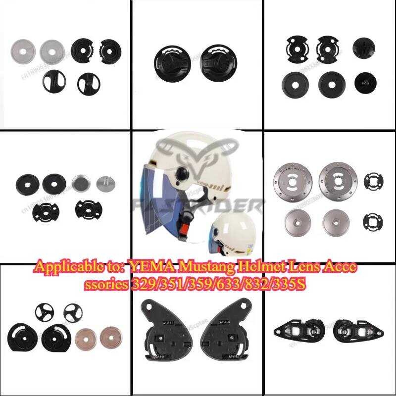Helm Aksesori YEMA Mustang yang Berlaku Lensa Kursi Telinga Tetap Tombol Sekrup 329/351/359/633/832/