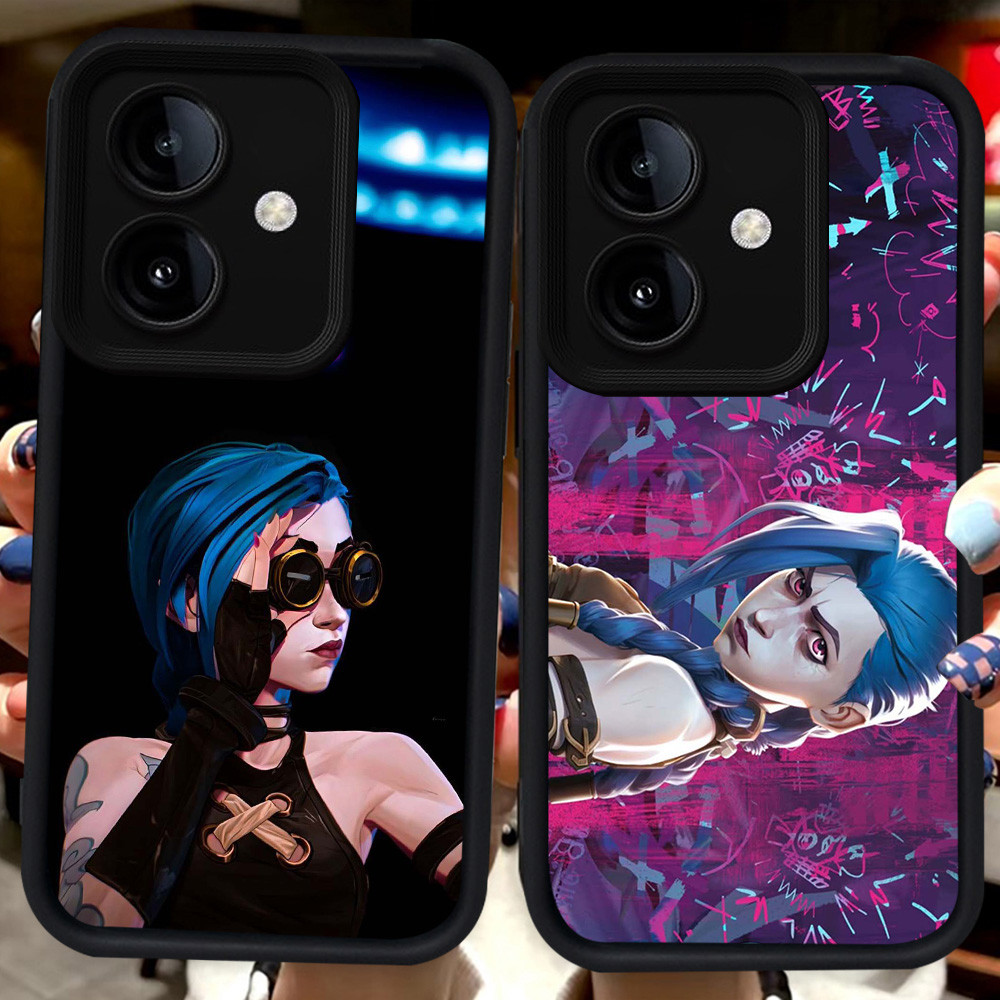 Hitam Casing untuk OPPO A3 A3X A79 A5 A5X A5I Pro 5G 2025 H39 Jinx ll Arcane