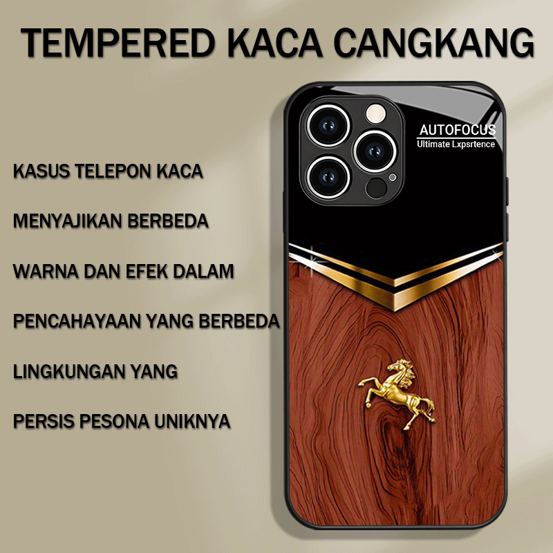 Coklat Kuda KayuCase Iphone Xr 11 Pro 13 Glass Casing Iphone 11 12 13 14 15 Pro Max Case Iphone  7 8