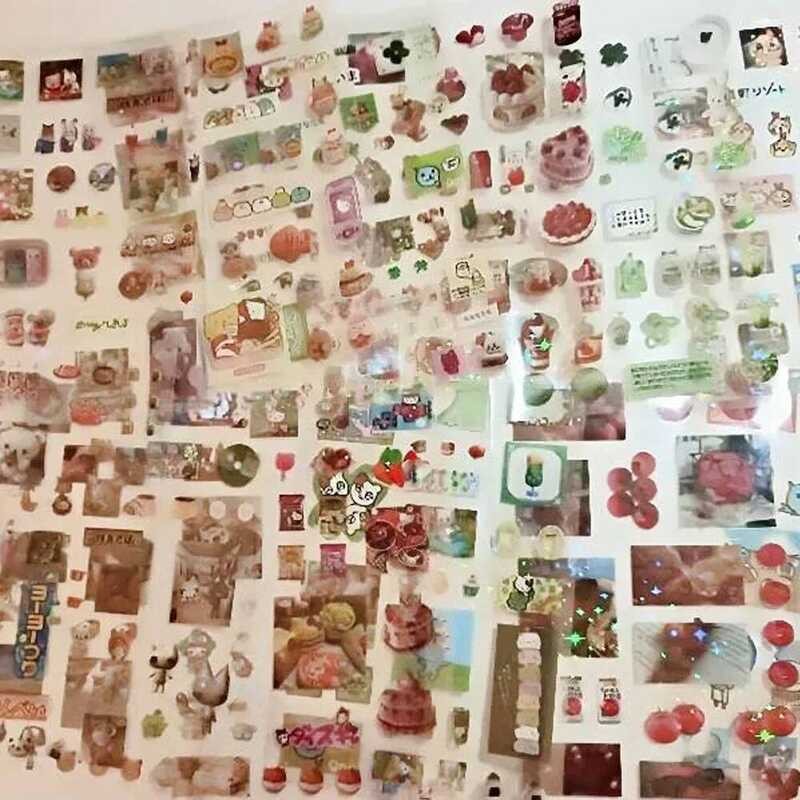 

Film 10pcs PET Transparan Glitter Potong Toploader Scrapbooking Deco Stiker Jurnal Kawaii Natal Seko