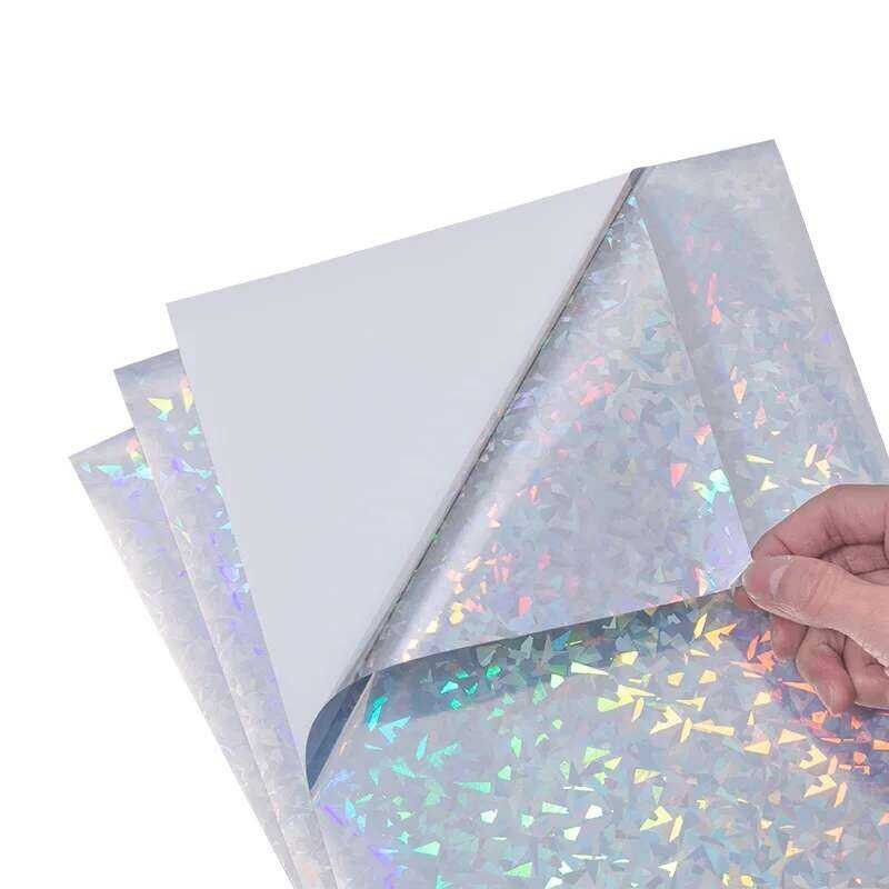 

Lembar 20 Kertas Stiker Vinyl Holografik Tahan Air A4 - Efek Dia untuk Pencetakan Inkjet & Laser -