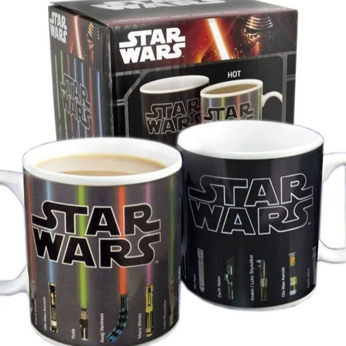 Mug Star Wars Mug Star Wars Cahaya Pedang Reaksi Panas Keramik Kopi Mengubah Warna Mug Konsol Permai