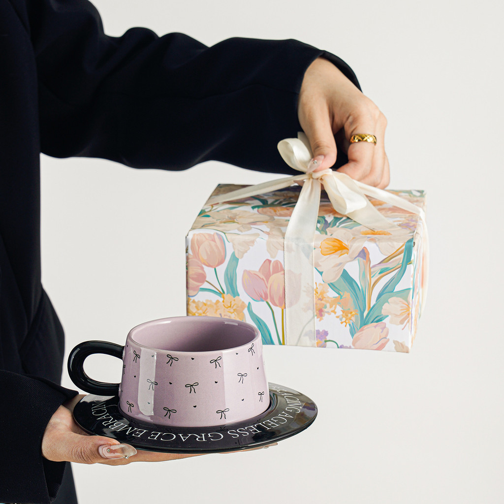 Mug Unik kopi premium perasaan piring set teh sore latte Unik keramik Unik air rumah tangga hadiah k