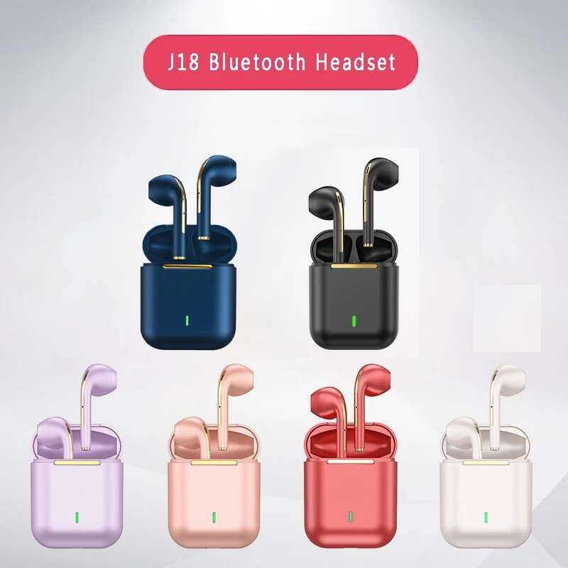 Nirkabel Earbud J18 TWS, Headphone Bluetooth 5.3 Waktu Putar Panjang, Peredam Kebisingan Panggilan S