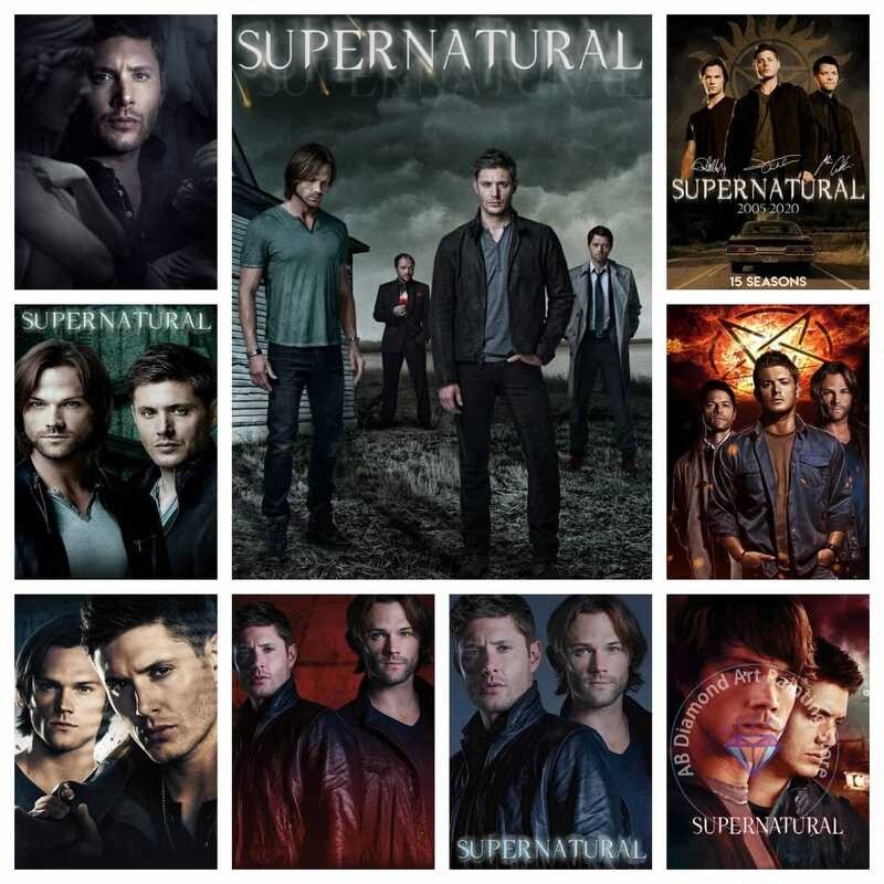 

Lukisan Kit Supernatural Seri TV Populer 5D DIY Dia Bordir Silang Seni Buatan Tangan Hadiah Kerajina