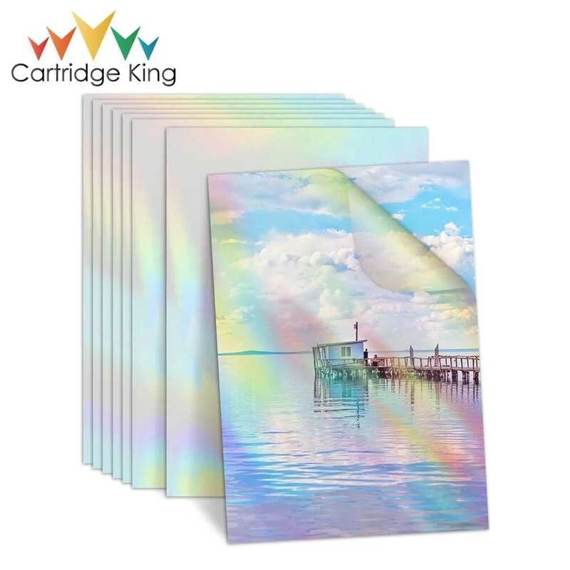 

Lembar 10 Pita Laminasi Belakang Foil Holografik Perekat Laminator Dingin Panas Film DIY Paket Kartu