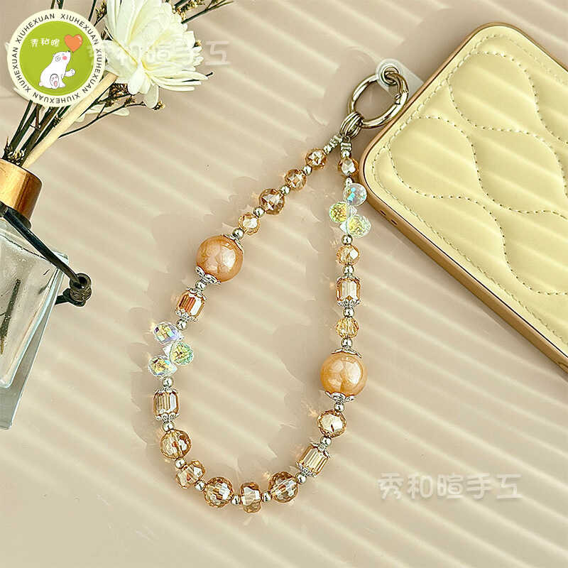 

Gaya Hidup Mewah Ringan Fashion Handmade Lanyard Manik Kristal Rantai Casing Telepon