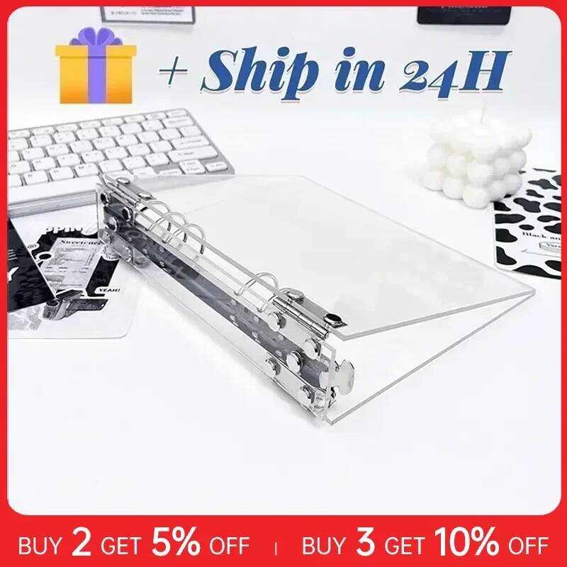 

DIY Binder Kartu Transparan A5 yang Dapat Dipisahkan, Album Foto Loose-leaf, Binder Kpop Akrilik 6 L