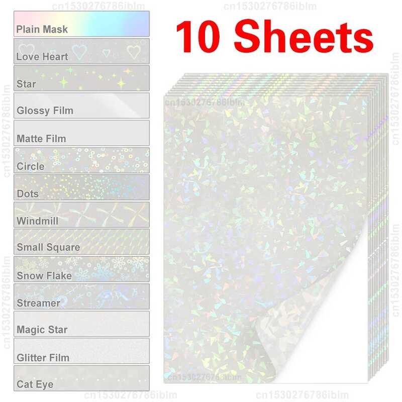 

Lembar 10 Film Laminasi Kartu Foto Tahan Air Dingin Titik Kaca Pecah DIY Paket Kartu Kertas A4 Self-