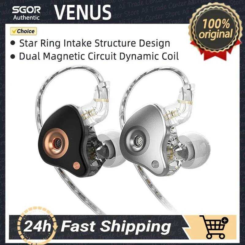 VENUS SGOR HIFI Earphone In-Ear Headphone Dinamis IEM Monitor Earbud Super Bass Peredam Kebisingan P