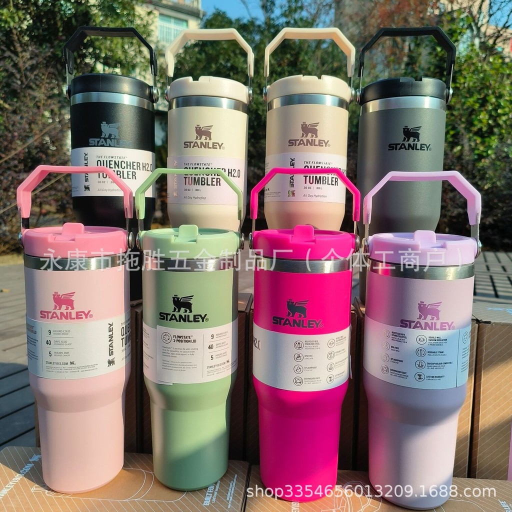 Botol Air Minum Olahraga  Stanley tangan 30oz stainless steel isolasi mobil cangkir