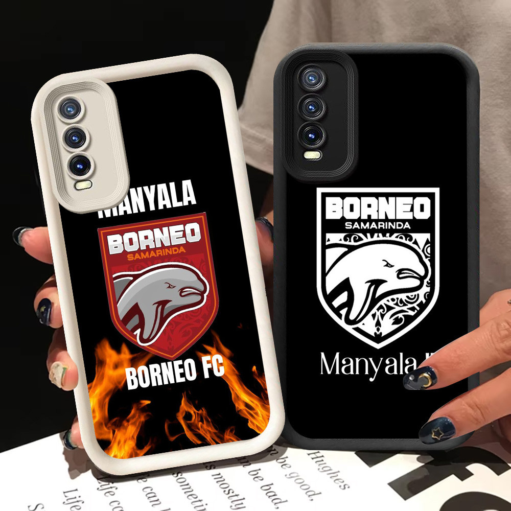 BI74 Borneo FC Casing untuk Samsung A30s A30 A50s A7 2018 A50 A10 Putih Hitam