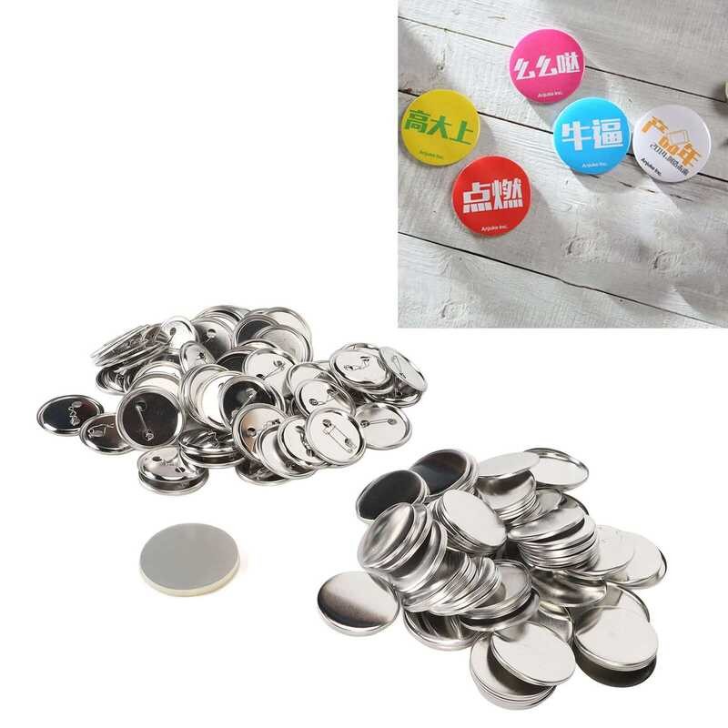 

44mm 37mm 50mm 56mm 100 Set Bagian Pin Belakang Klip Logam Kosong untuk Pembuatan Kerajinan Lencana