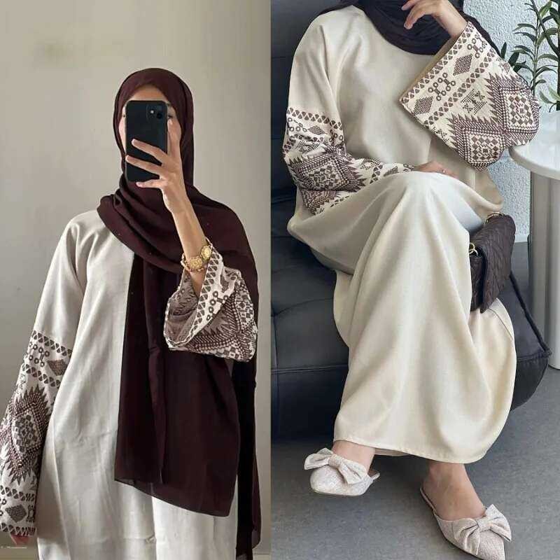 Untuk Abaya Won Dubai 2025 Gaun Fashion Muslim Afrika Kaftan Marocain Gaun Pesta Malam Boubou Robe D