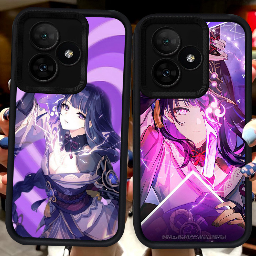 Hitam Casing untuk Realme Note C55 C35 C61 C31 C33 C53 60 C63 GT 6 C67 50 Narzo 50A Prime C51 5G H40