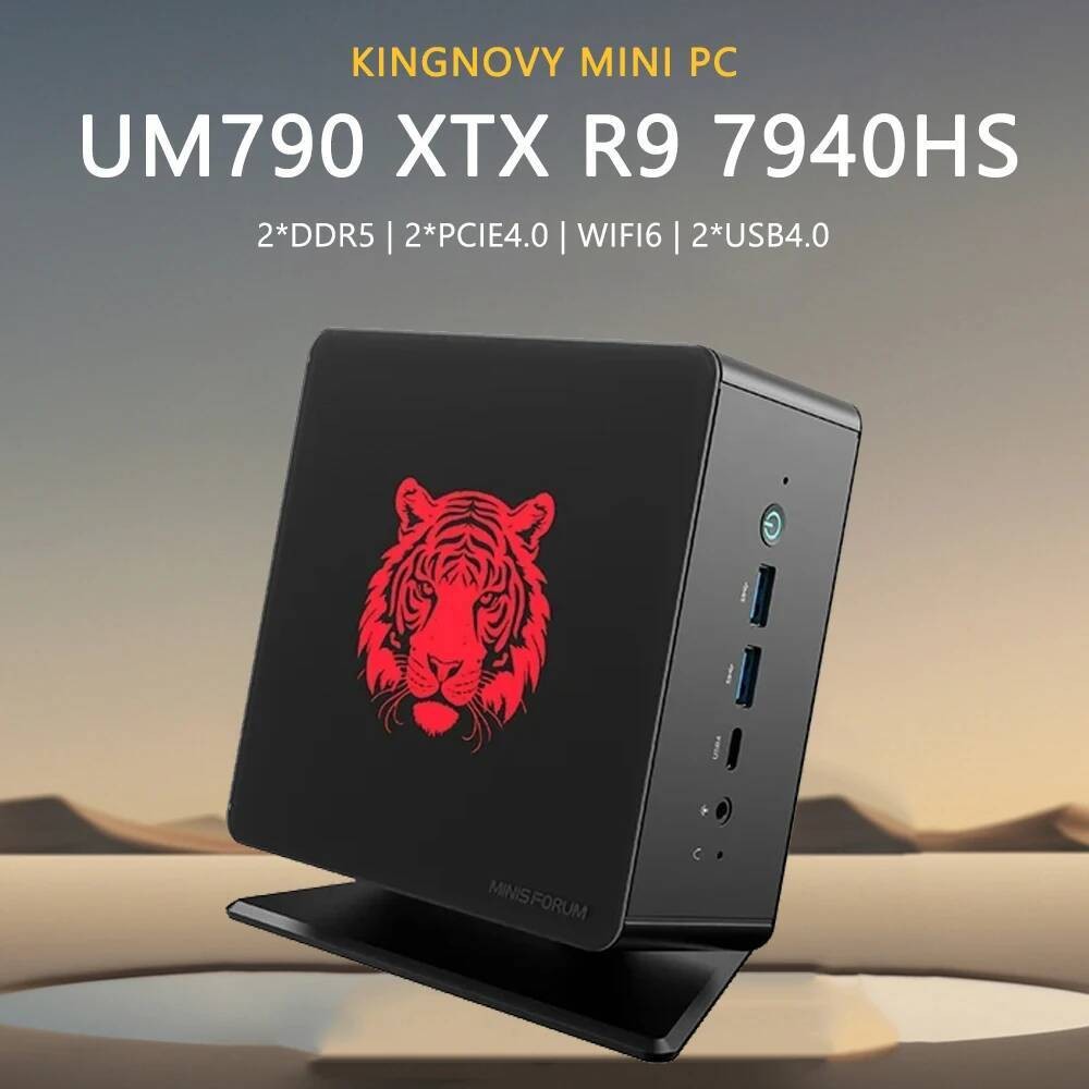 MINISFORUM UM890 UM880 UM790 Pro XTX Mini PC AMD Ryzen 8945HS 9 7940HS R7 8845HS Komputer Gaming 2x 