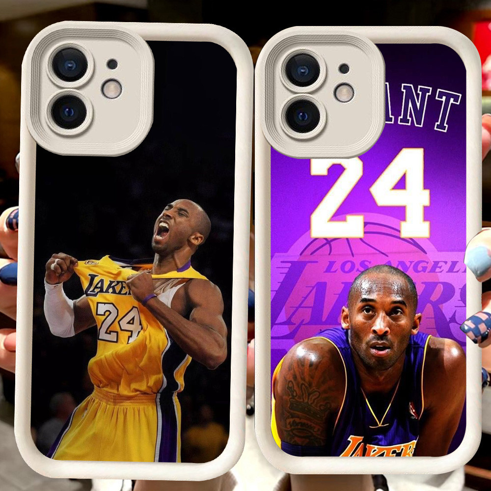 H56 Lakers Kobe Putih Casing untuk iPhone XS 12 Mini X 15 11 XR Pro Max