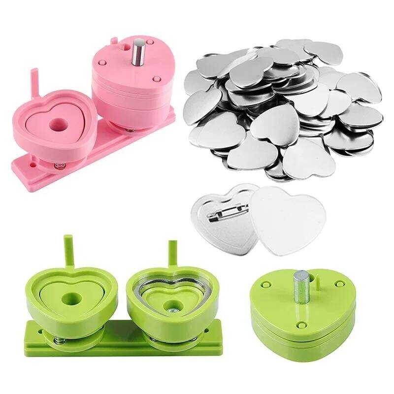 

Cetakan 57mm Bentuk Hati Hijau Pink untuk Pembuat Tombol Lencana Gaya Geser Pengganti 100Set Bagian