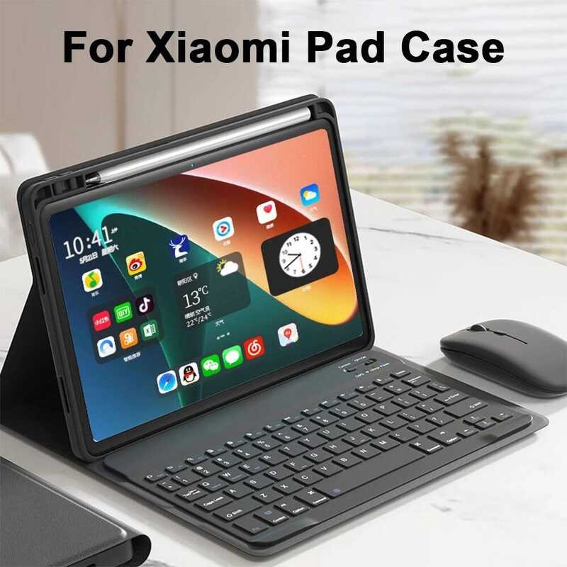 Casing 7/7 11.2 inci, Penutup Tablet untuk 5/5 11 inci, Casing Keyboard untuk Xiaomi Mi Pad 6/6 Pro