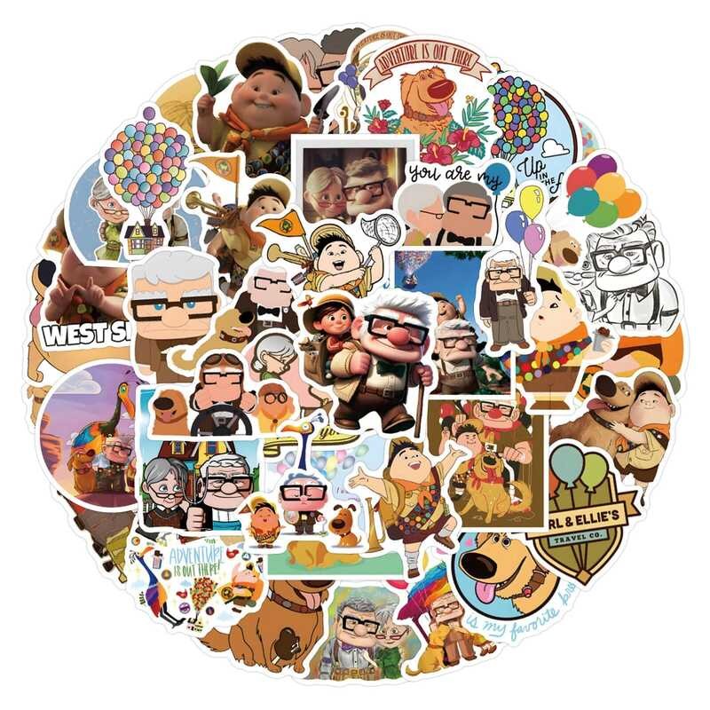 

Stiker 10/30/54PCS Film Animasi Pixar up Kartun Lucu Graffiti Dekal Hadiah Mainan Anak untuk Casing