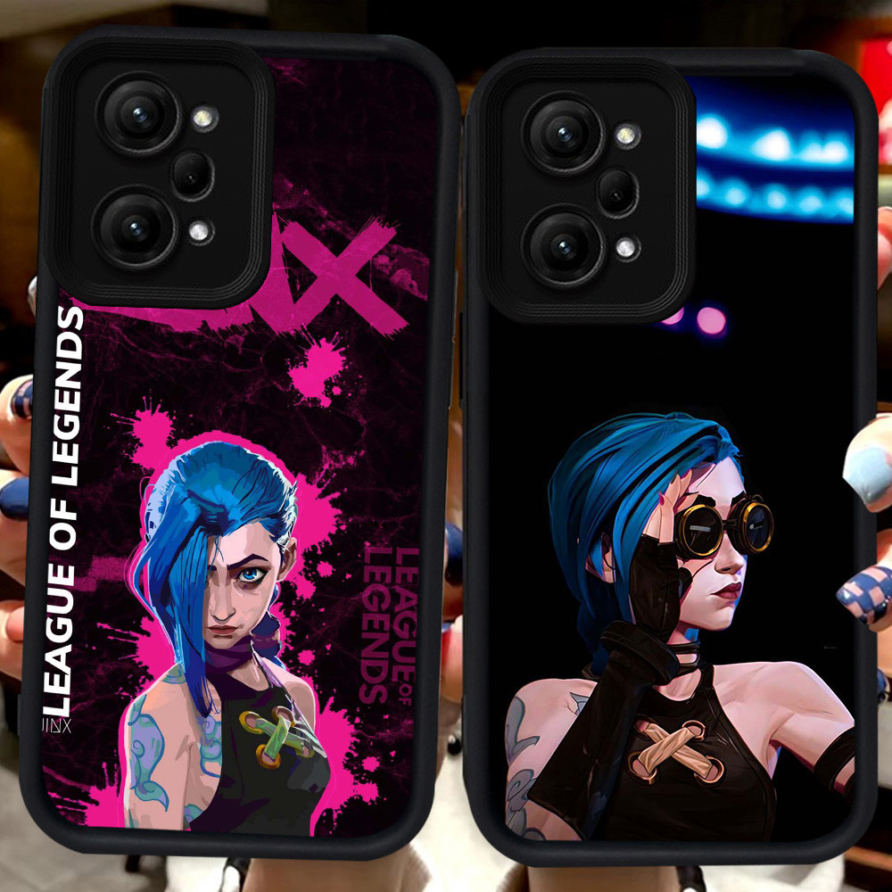 Hitam Casing untuk Xiaomi Redmi POCO X5 Note 14 14T F5 12 F6 Pro 5G H39 Jinx ll Arcane