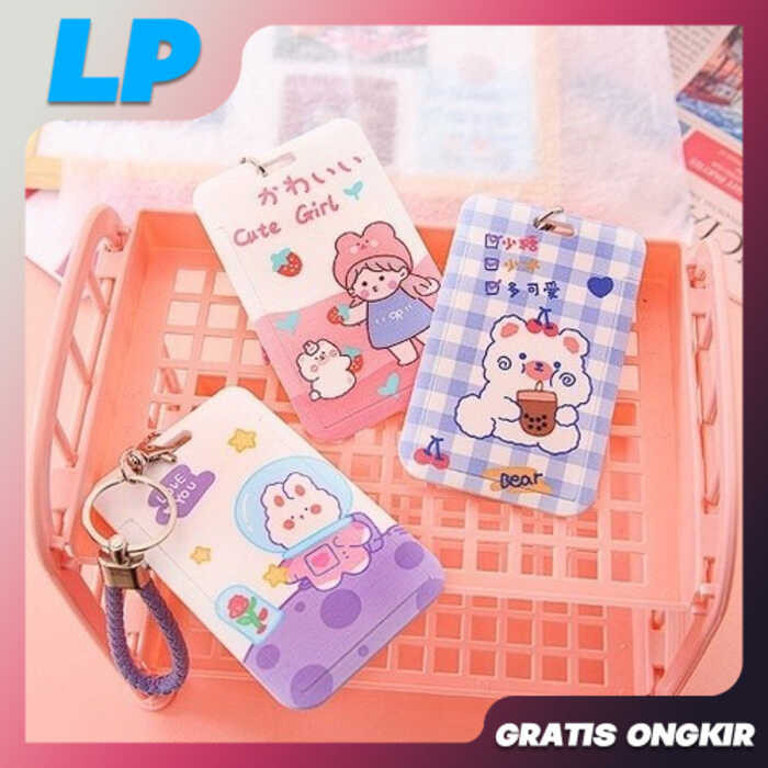 

LAAPAKA ID CARD HOLDER MOTIF KARAKTER LUCU TEMPAT KARTU PHOTOCARD PHOTO CARD FLOWER