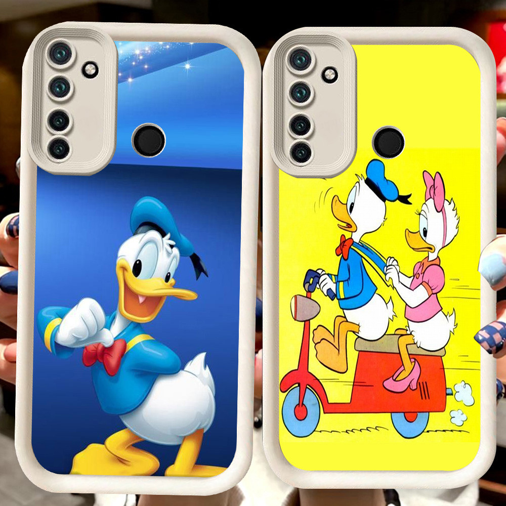 H128 Donald Duck Putih Casing untuk Realme Narzo 10A 5i 9i C75 7i 6i C17 C2s C2 5s 10 20A 5 14 14T 1