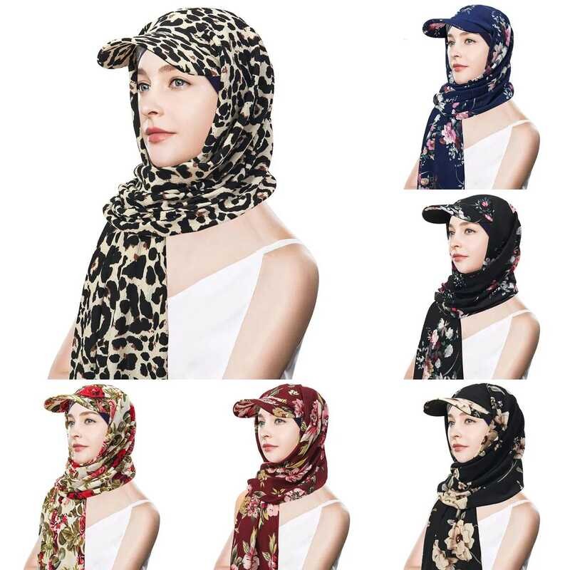 Turban Topi Hijab Muslim Fashion untuk Wanita Topi Baseball Topi Matahari Penutup Kepala Syal Topi B