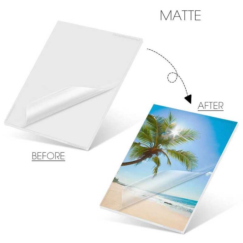 

Lembar 10 Film Laminasi Transparan Matte Tahan Air Film Laminasi Dingin Stiker Perekat Diri untuk Ka