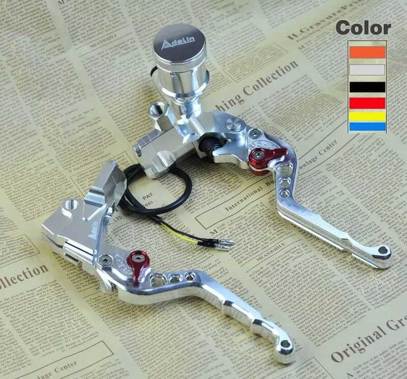 Pegangan Adelin Tuas Kopling Hidrolik Pompa Rem Silinder Utama Sepeda Motor Balap Universal Untuk Ya