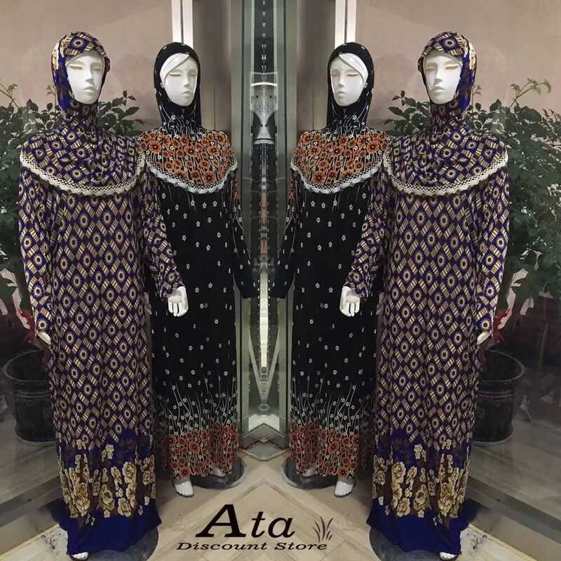 Doa Pakaian Muslim Renda Sutra Es Cetakan Bunga Hijab Pakaian Luar Wanita Dengan Topi Abaya Islam Ga