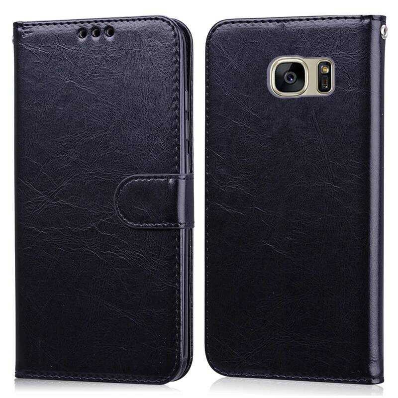 Dompet Casing Kulit Magnetik Galaxy Flip untuk Samsung S 7 S7 Edge