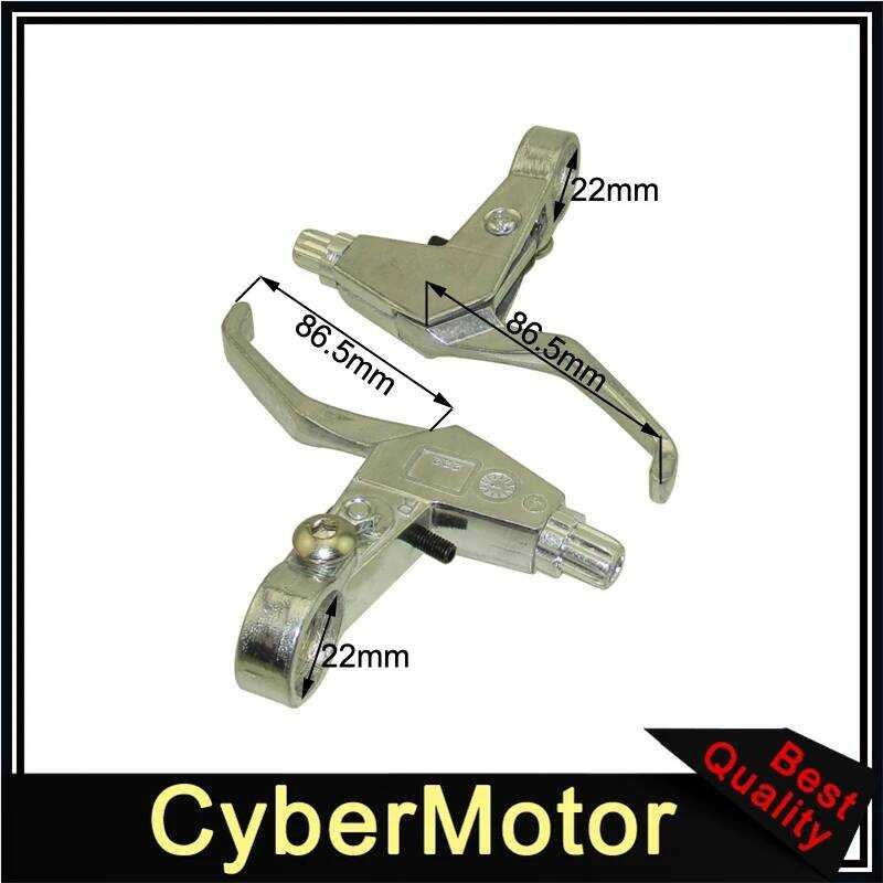 Paduan 7/8'' Chrome Pegangan Kanan Kiri Tuas Rem Untuk Sepeda Motor Mini Chopper Anak 43cc 47cc 49cc