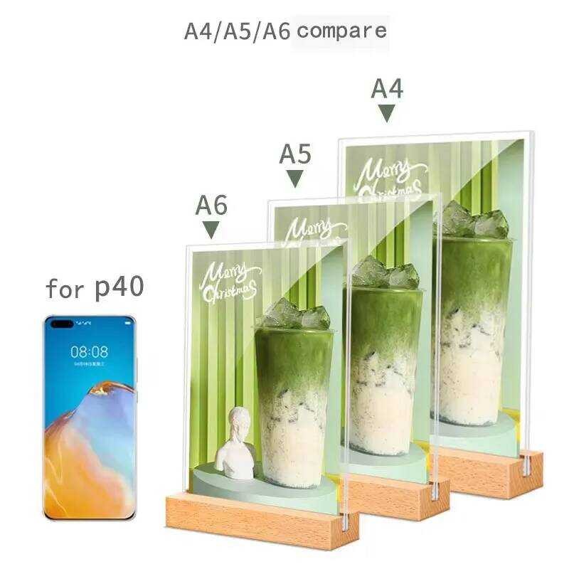

Display Papan Akrilik A4 A5 A6 Dasar Beech Pemegang Tanda Vertikal Kosong Jelas Gaya L Meja Kuat Pap