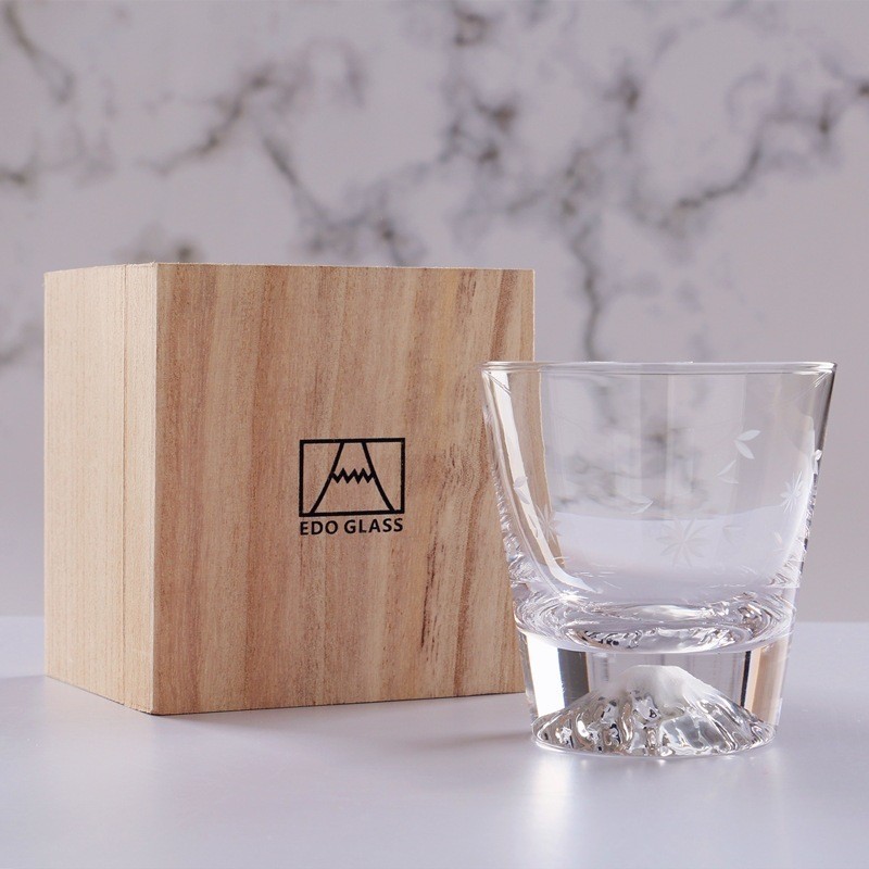 Gelas  Gaya Jepang Fuji Bangsa Angkasa Gunung Rumah Tangan Whisky Spirits Antiktangan ukiran bunga k