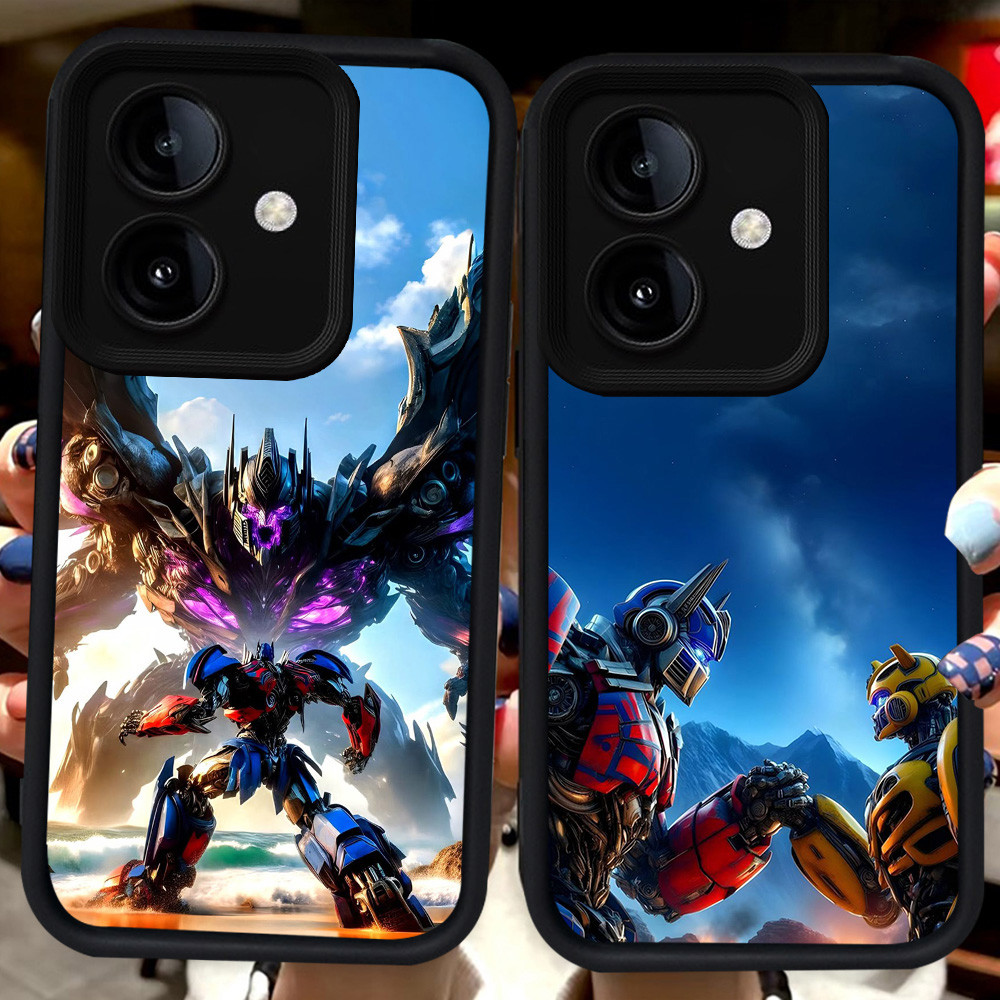 Hitam Casing untuk OPPO A3 A3X A79 A5 A5X A5I Pro 5G 2025 H80 Transformers BumbleBee