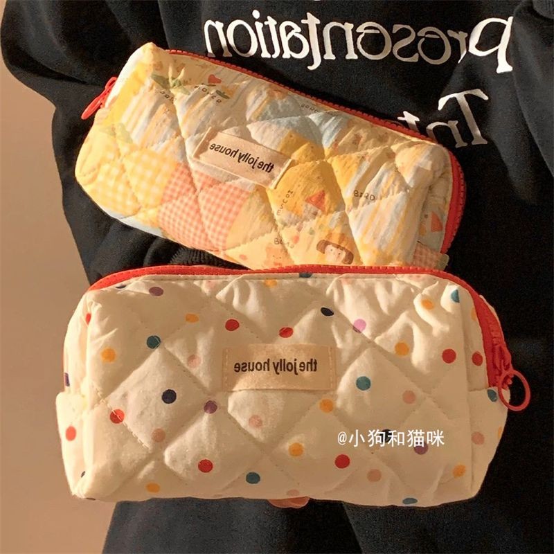 

Kartun lucu bernilai tinggi Kartun polka dot dot dot dot dot pensil tas berkapasitas besar Ins alat penyimpanan tas penyimpanan siswa serbaguna