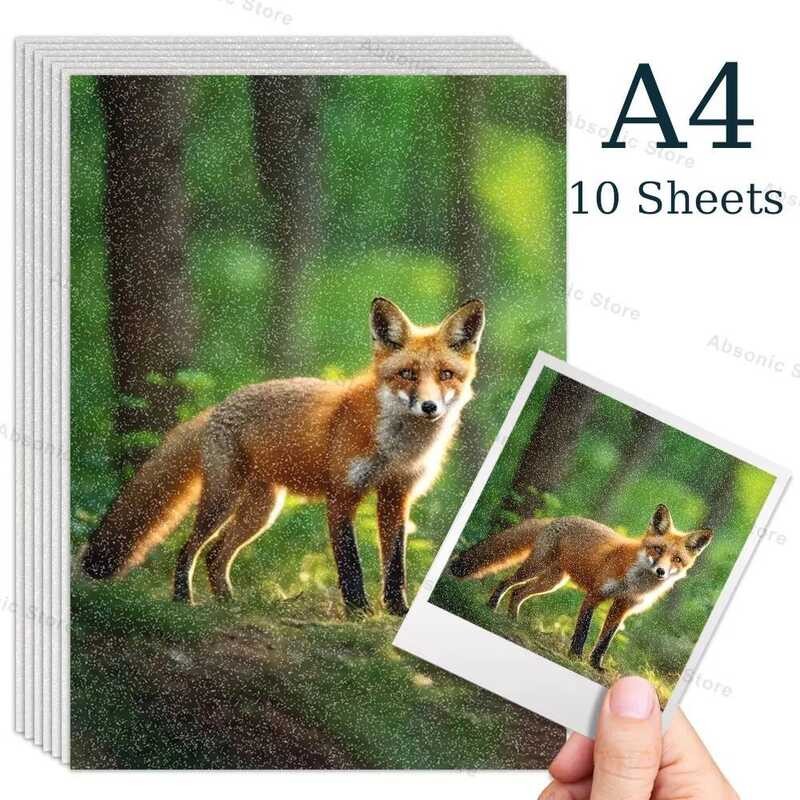 

Lembar 10 Stik Laminasi Holografik A4 Perekat Transparan Kaca Pecah Bintang Lingkaran Titik Film Lam