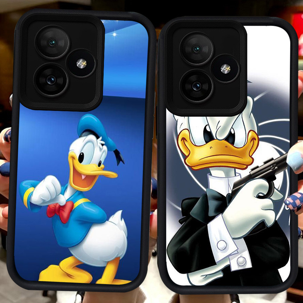 Hitam Casing untuk Realme Note C55 C35 C61 C31 C33 C53 60 C63 GT 6 C67 50 Narzo 50A Prime C51 5G H12